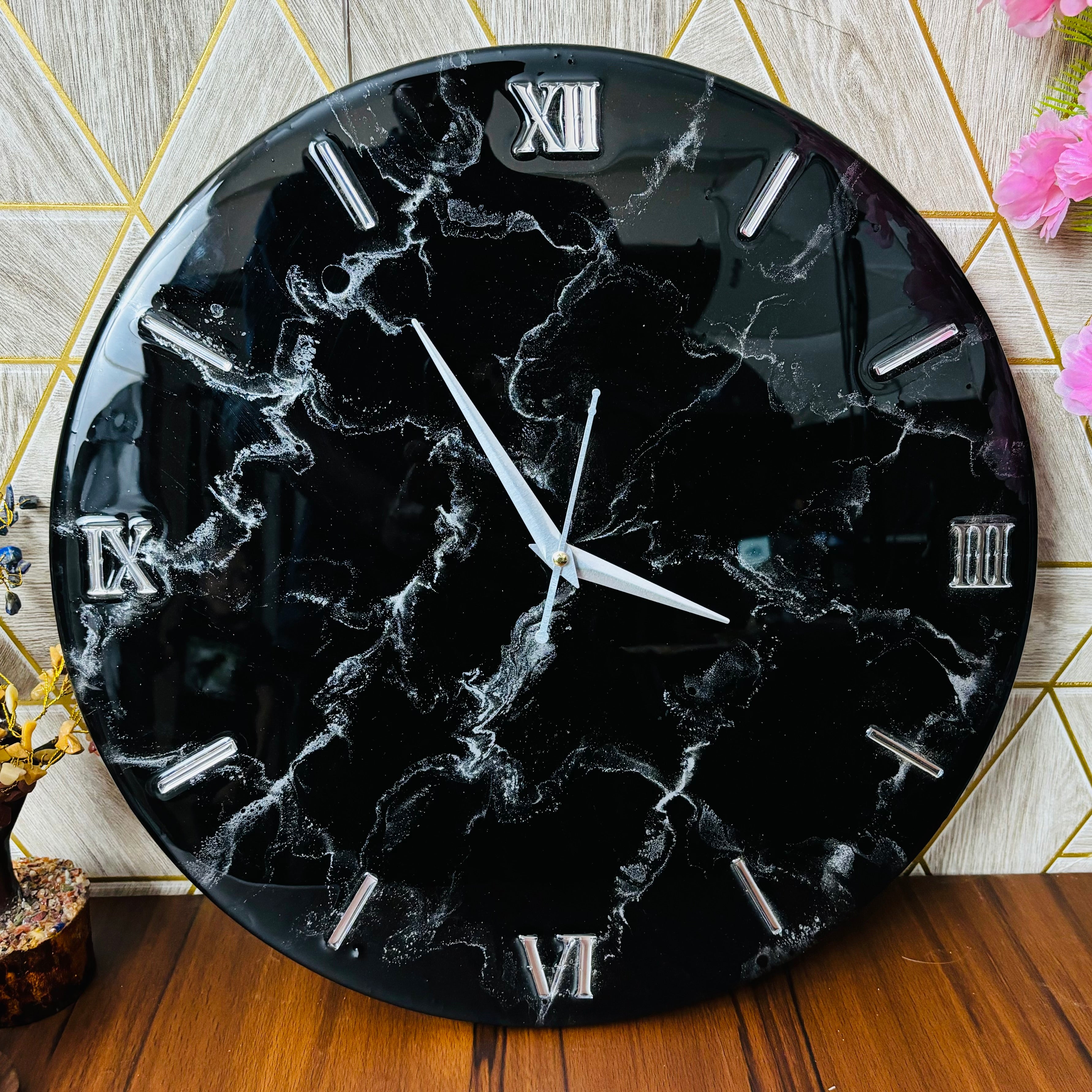 Rezica™ Twilight Silver Premium Wall Clock