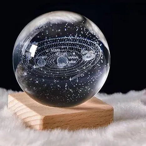 3D Galaxy Crystal Ball Night Lamp