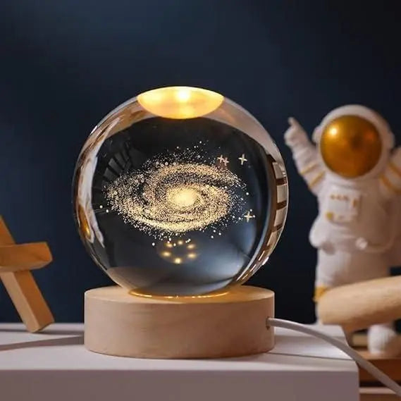 3D Galaxy Crystal Ball Night Lamp