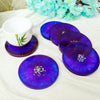 Mystic Orchid Fluorescent Resin Coaster Set