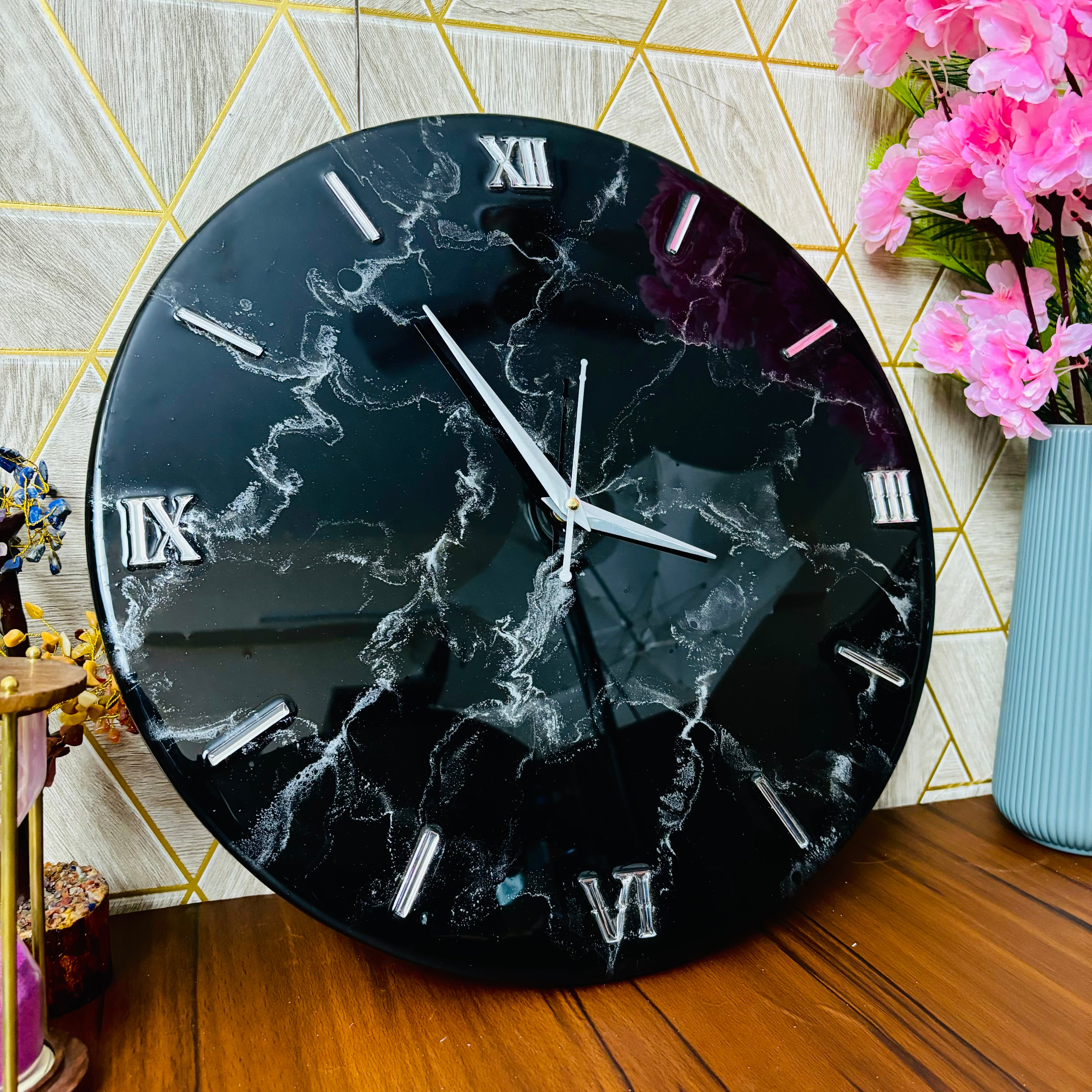 Rezica™ Twilight Silver Premium Wall Clock