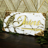 Pearlized Gold and White Signature Name Plate (Customizable)