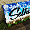 Aquamarine Splendor Luxury Name Plate (Customizable)