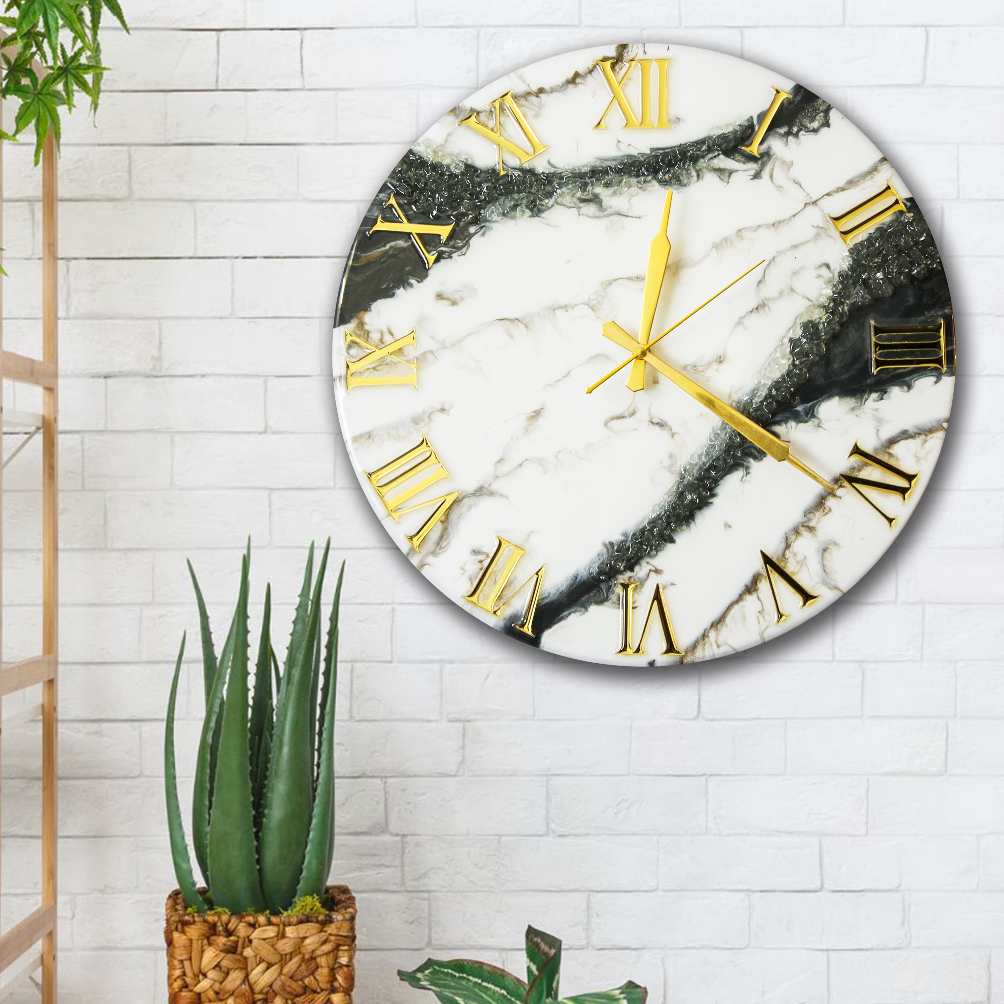 Moonstone Mist Premium Resin Wall Clock