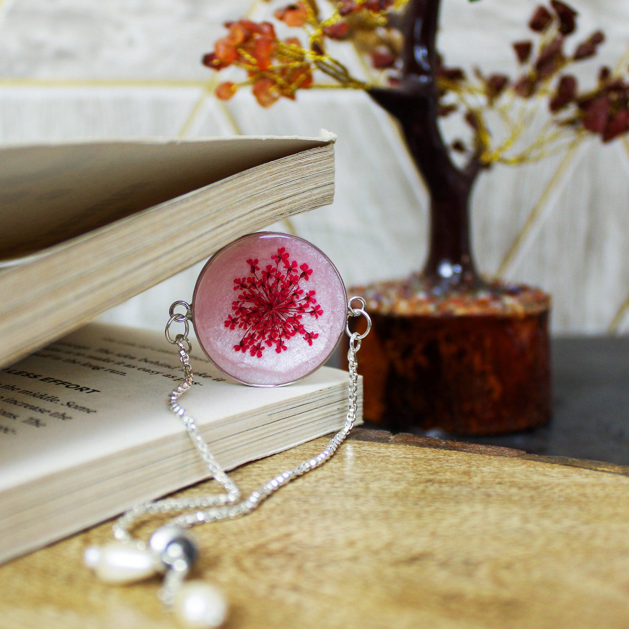 Fleur-de-Lis Botanica Bracelet with Real Sundrop Flowers