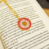 Scarlet Secret Garden Pendant with Real Daisy Flowers