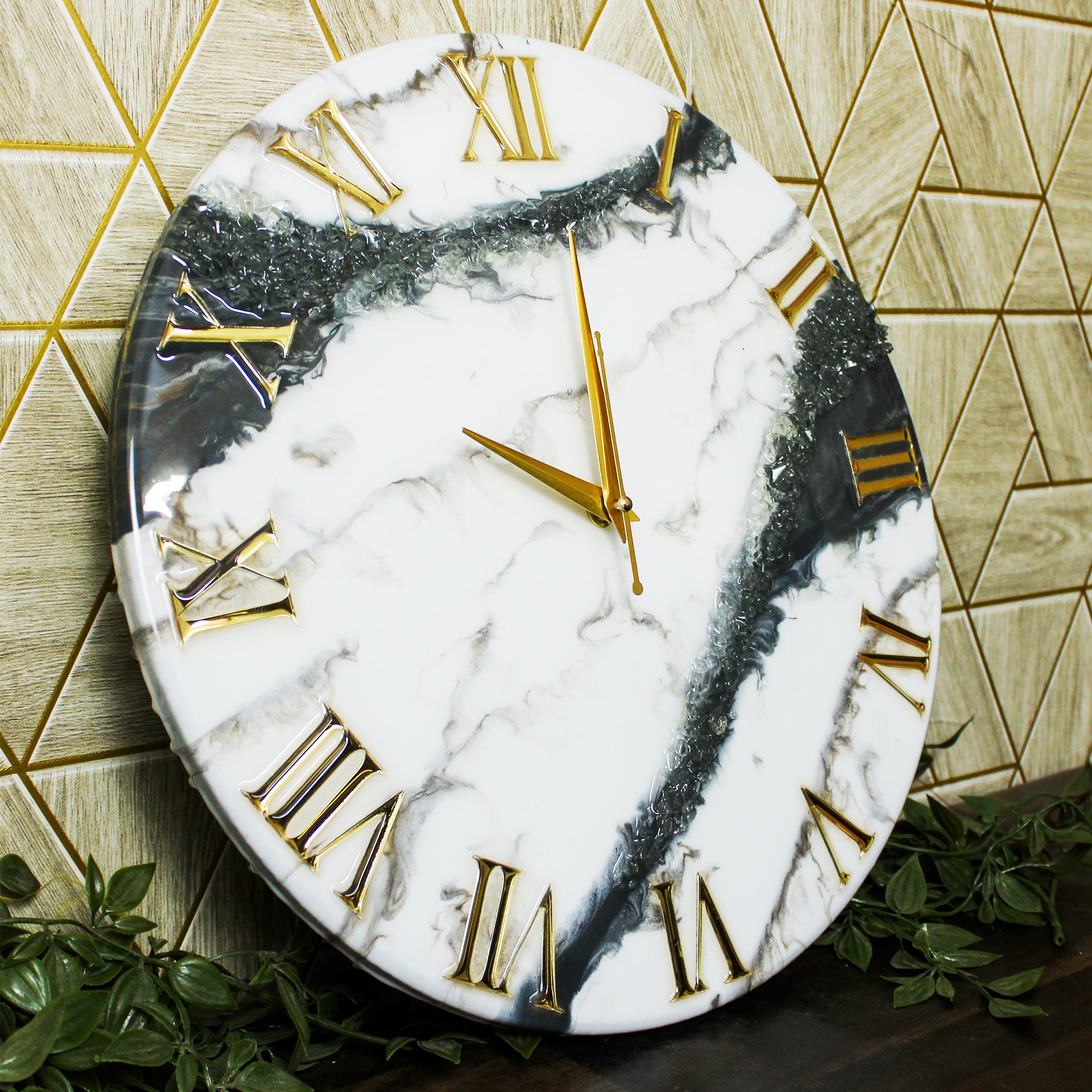 Moonstone Mist Premium Resin Wall Clock