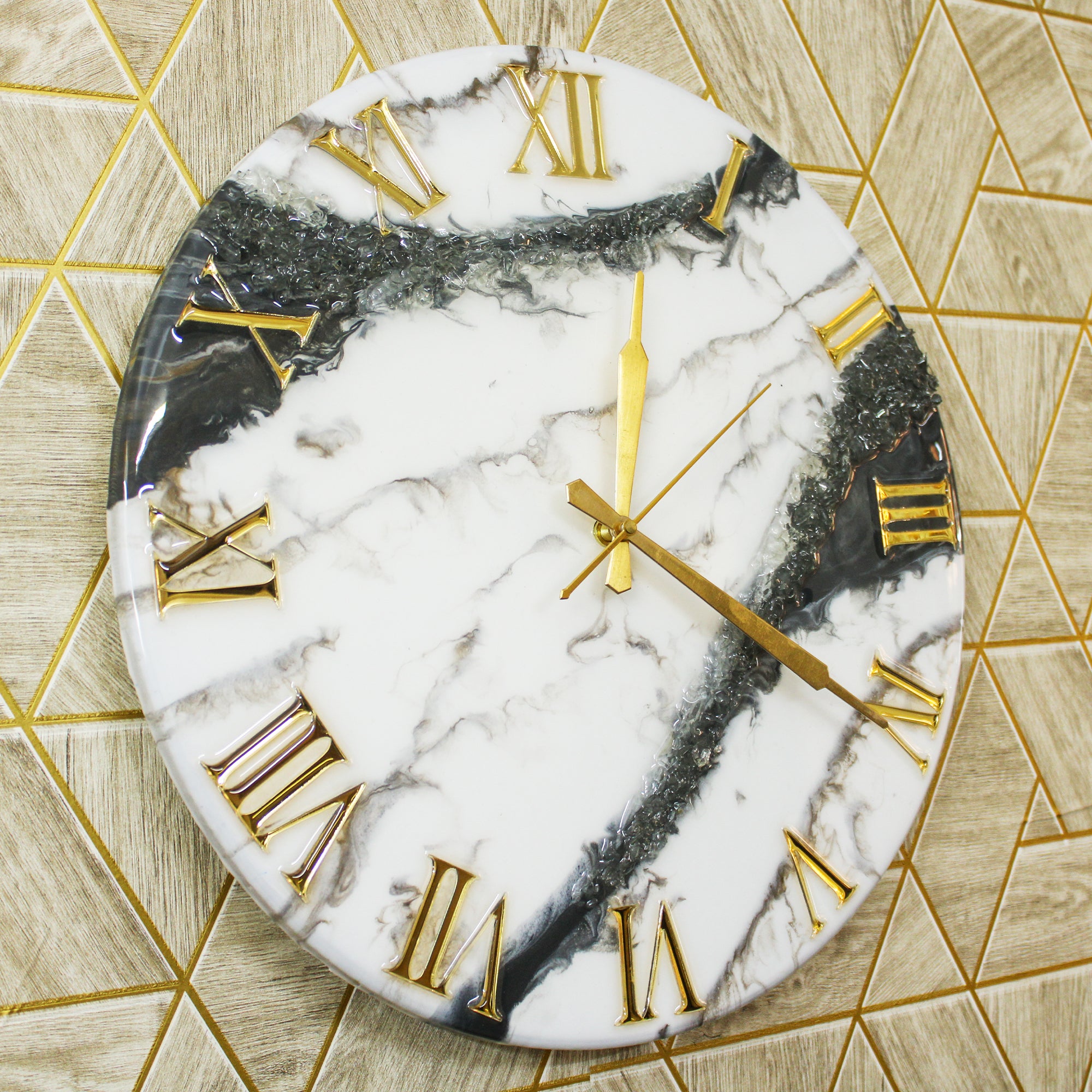 Moonstone Mist Premium Resin Wall Clock