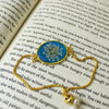 Azure Dawn Real Dried Sundrop Flower Bracelet (Adjustable)