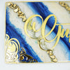 Blue Topaz Grandeur Insignia Name Plate (Customizable)