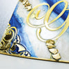 Blue Topaz Grandeur Insignia Name Plate (Customizable)