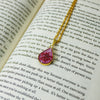 Roseate Meadow Pendant with Real Sundrop Flowers